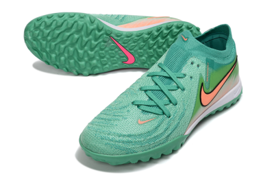 Nike Phantom GX 2 Elite TF Artificial Turf Soccer Shoes - Green/Coral Splash/Tropical Mint