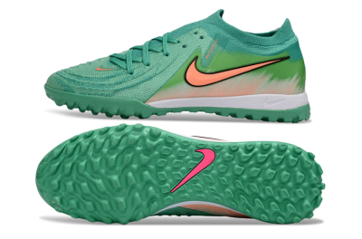 Nike Phantom GX 2 Elite TF Artificial Turf Soccer Shoes - Green/Coral Splash/Tropical Mint