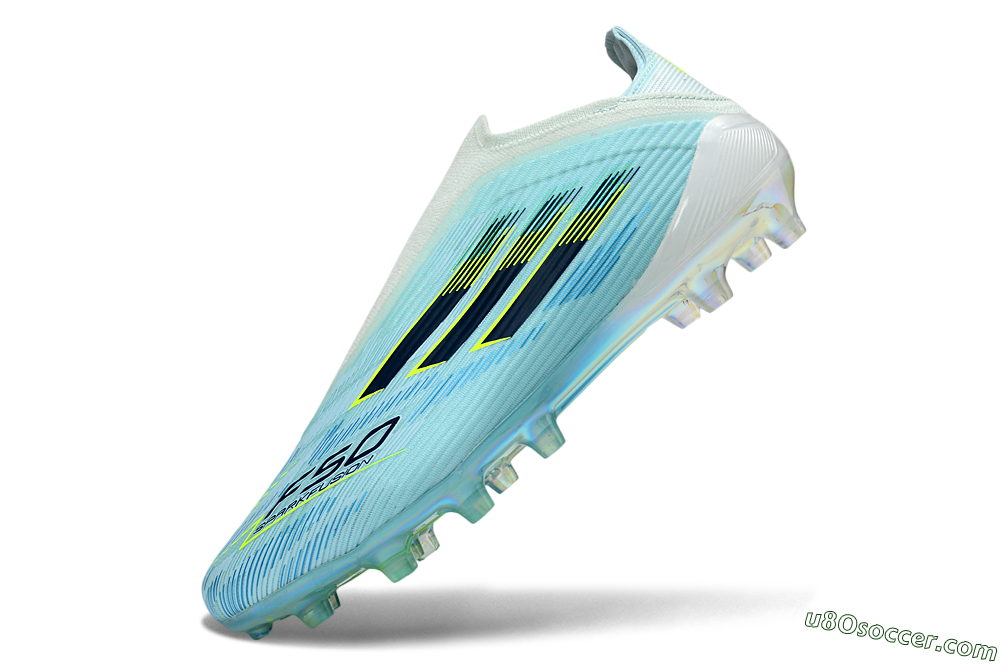 Adidas F50 Elite Laceless FG Firm Ground Soccer Cleats - Blue/Electric Blue/Sunny Yellow 6