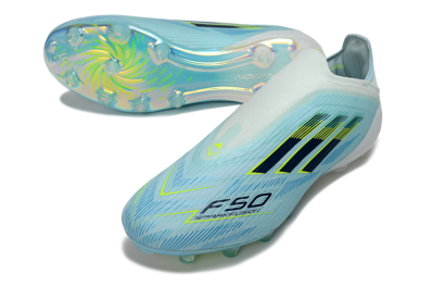 Adidas F50 Elite Laceless FG Firm Ground Soccer Cleats - Blue/Electric Blue/Sunny Yellow