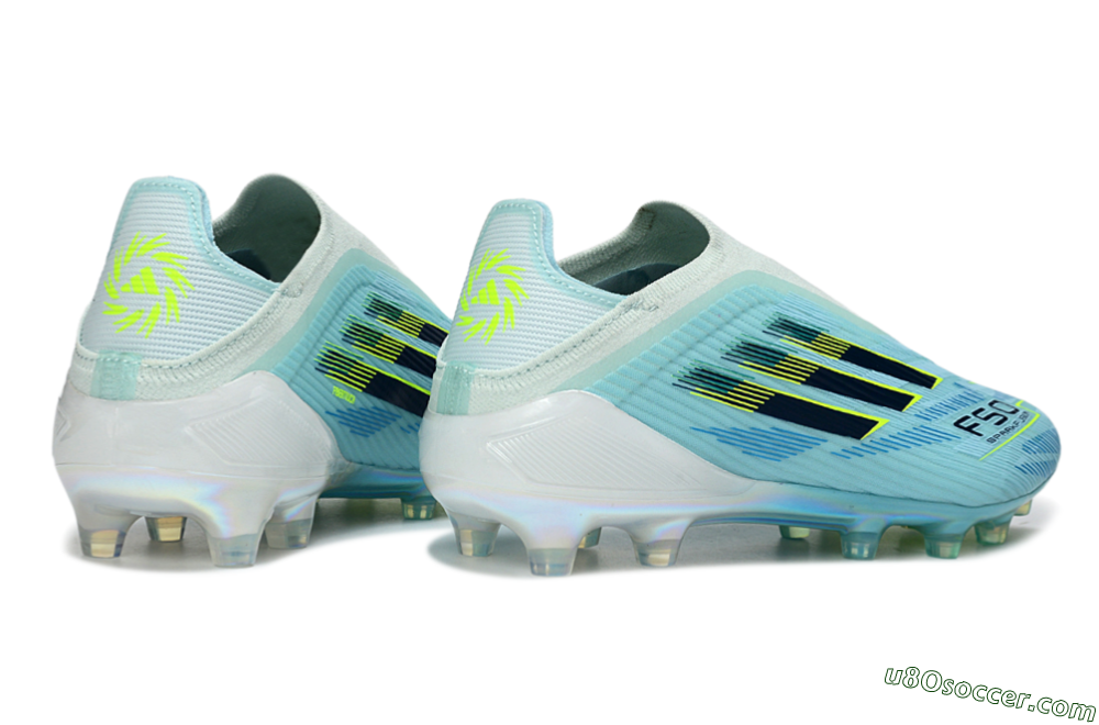 Adidas F50 Elite Laceless FG Firm Ground Soccer Cleats - Blue/Electric Blue/Sunny Yellow 7