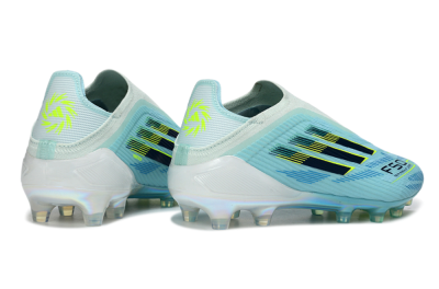 Adidas F50 Elite Laceless FG Firm Ground Soccer Cleats - Blue/Electric Blue/Sunny Yellow