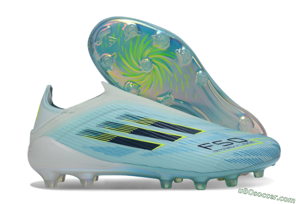 Adidas F50 Elite Laceless FG Firm Ground Soccer Cleats - Blue/Electric Blue/Sunny Yellow 1