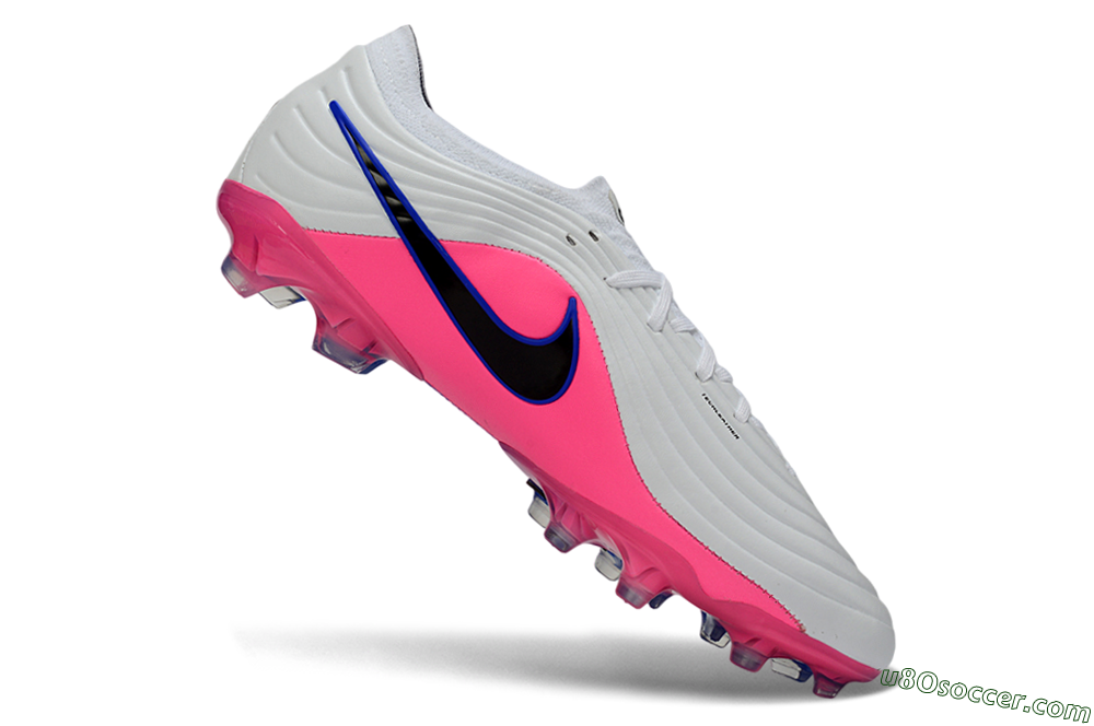 Nike Tiempo Legend 11 Elite FG Firm Ground Soccer Cleats - White/Deep Blue/Fuchsia Pink 5