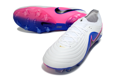 Nike Tiempo Legend 11 Elite FG Firm Ground Soccer Cleats - White/Deep Blue/Fuchsia Pink