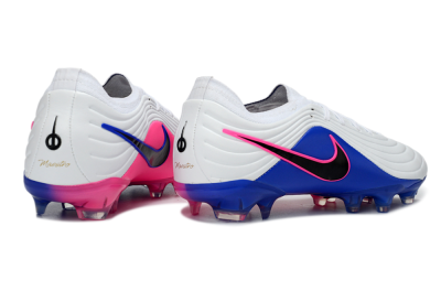 Nike Tiempo Legend 11 Elite FG Firm Ground Soccer Cleats - White/Deep Blue/Fuchsia Pink
