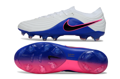Nike Tiempo Legend 11 Elite FG Firm Ground Soccer Cleats - White/Deep Blue/Fuchsia Pink