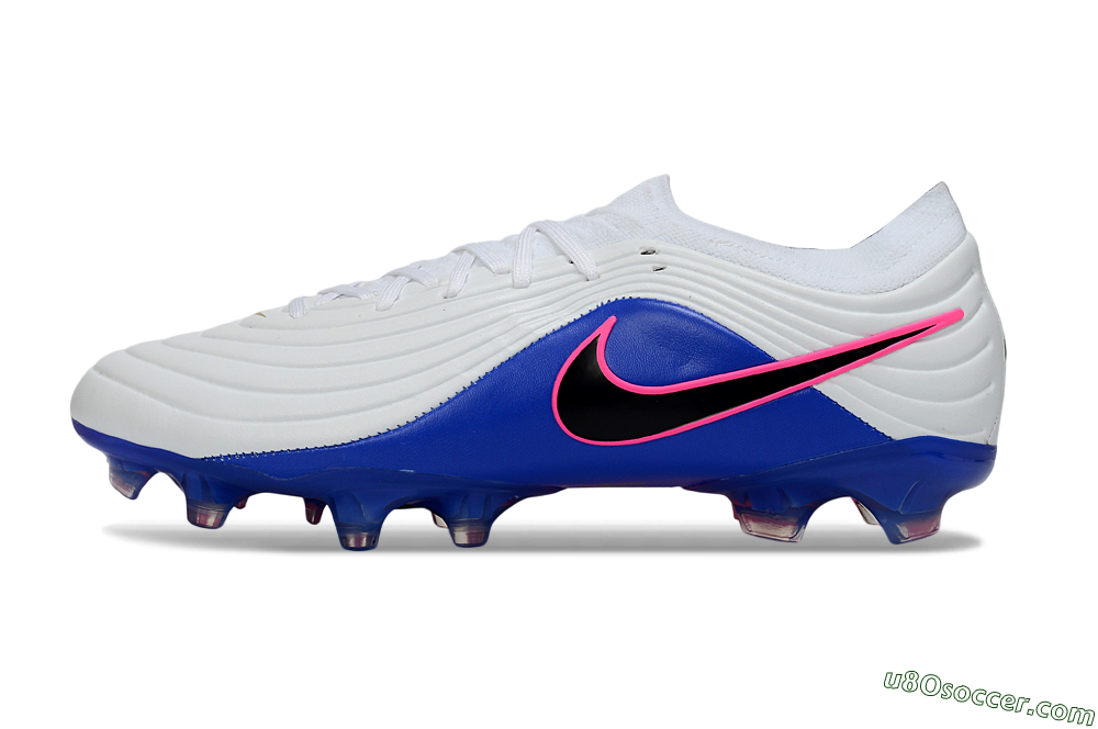 Nike Tiempo Legend 11 Elite FG Firm Ground Soccer Cleats - White/Deep Blue/Fuchsia Pink 2