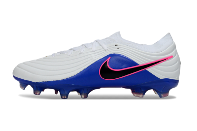 Nike Tiempo Legend 11 Elite FG Firm Ground Soccer Cleats - White/Deep Blue/Fuchsia Pink