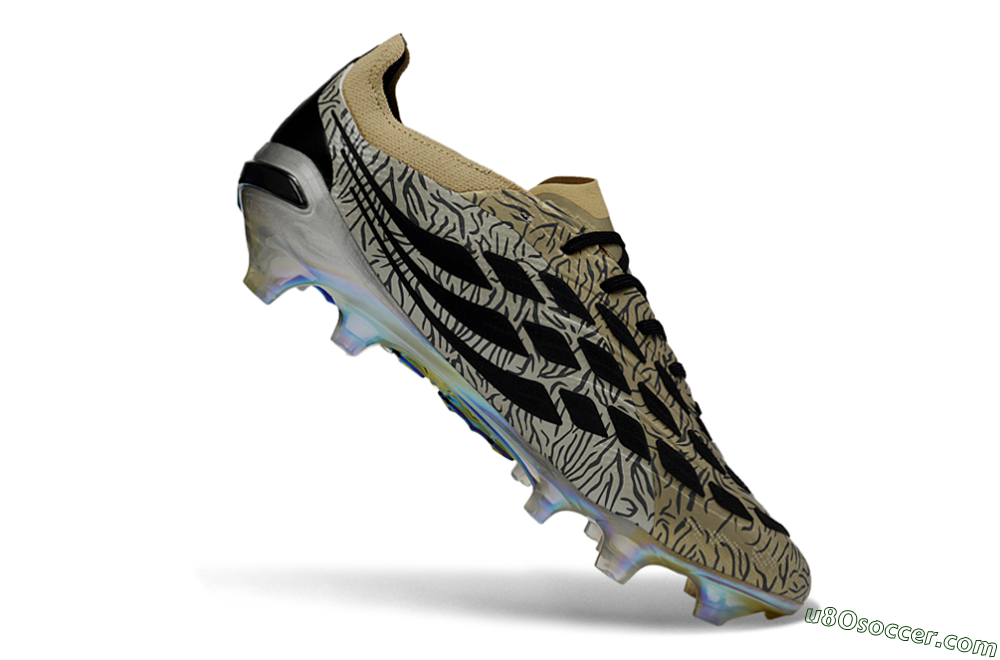 Adidas Predator 26 Elite FG Firm Ground Soccer Cleats - Beige/Desert Sand/Shiny Black 4