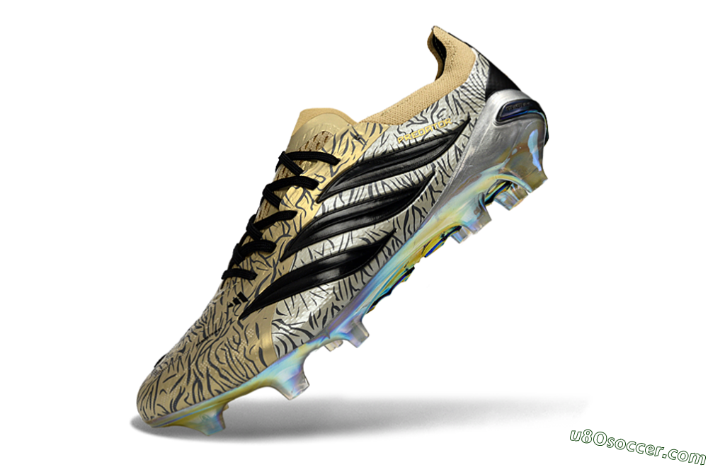 Adidas Predator 26 Elite FG Firm Ground Soccer Cleats - Beige/Desert Sand/Shiny Black 5
