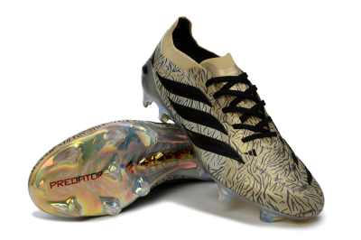 Adidas Predator 26 Elite FG Firm Ground Soccer Cleats - Beige/Desert Sand/Shiny Black