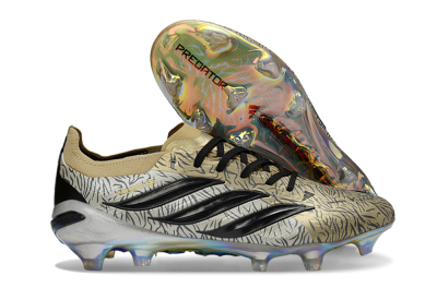 Adidas Predator 26 Elite FG Firm Ground Soccer Cleats - Beige/Desert Sand/Shiny Black