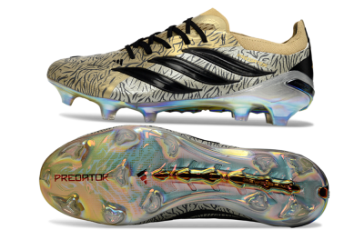 Adidas Predator 26 Elite FG Firm Ground Soccer Cleats - Beige/Desert Sand/Shiny Black