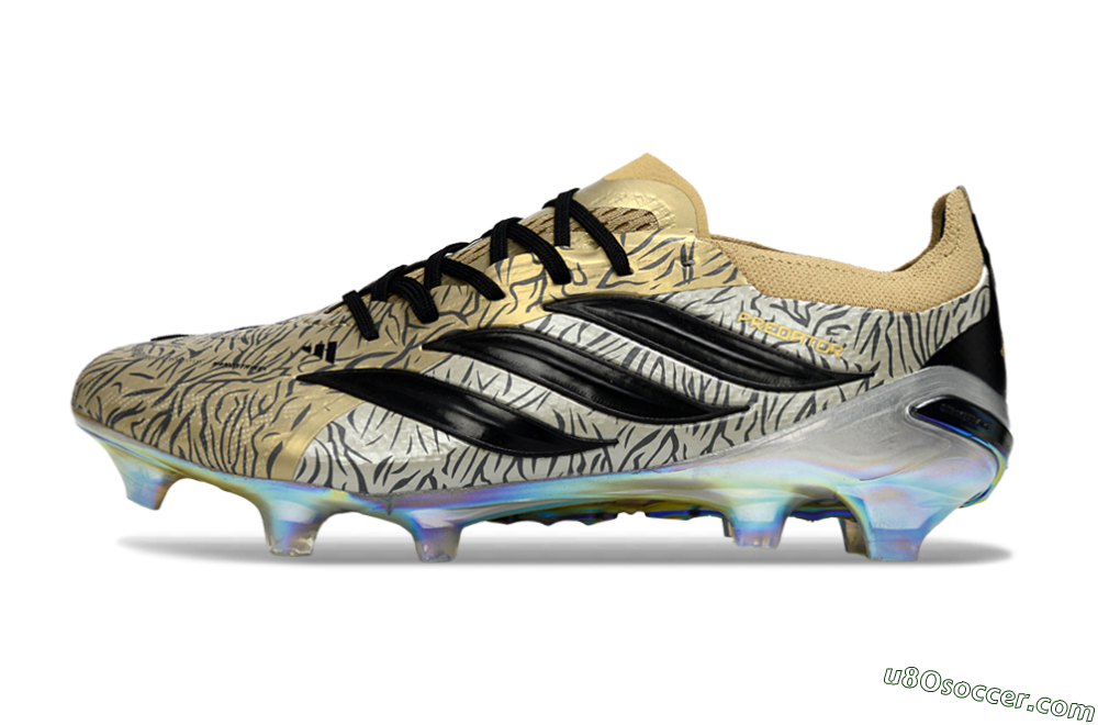 Adidas Predator 26 Elite FG Firm Ground Soccer Cleats - Beige/Desert Sand/Shiny Black 2