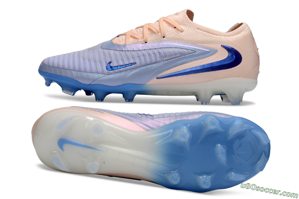 Nike Phantom 6 Elite Low FG Firm Ground Soccer Cleats - Blue/Soft Pink/Light Blue 0