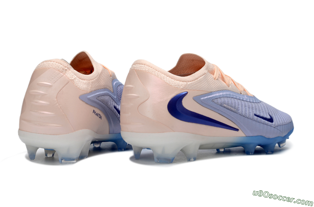 Nike Phantom 6 Elite Low FG Firm Ground Soccer Cleats - Blue/Soft Pink/Light Blue 6