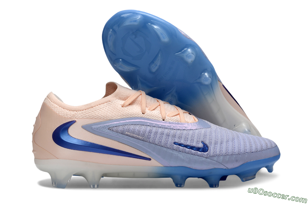 Nike Phantom 6 Elite Low FG Firm Ground Soccer Cleats - Blue/Soft Pink/Light Blue 1