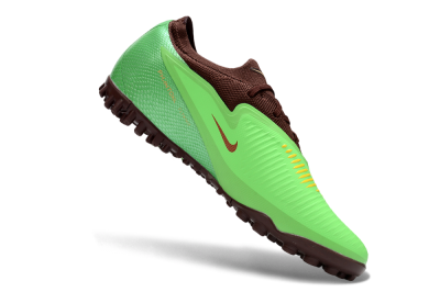 Nike Phantom 6 Elite Low TF Artificial Turf Soccer Shoes - Green/Bright Lime/Brown Earth
