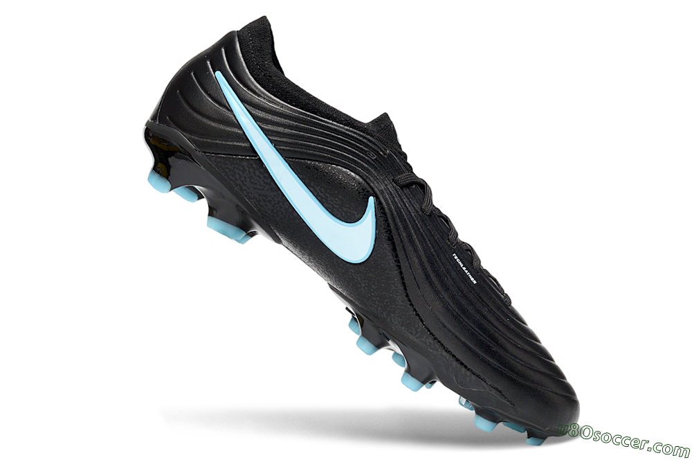 Nike Tiempo Legend 10 Elite FG Firm Ground Soccer Cleats - Black/Sky Blue/Sleek Black 5