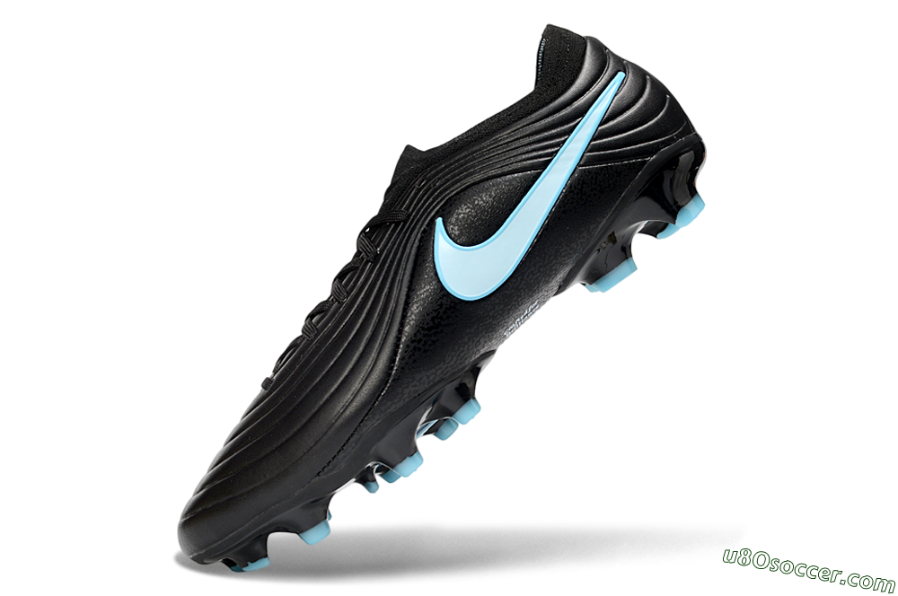 Nike Tiempo Legend 10 Elite FG Firm Ground Soccer Cleats - Black/Sky Blue/Sleek Black 6