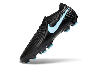 Nike Tiempo Legend 10 Elite FG Firm Ground Soccer Cleats - Black/Sky Blue/Sleek Black