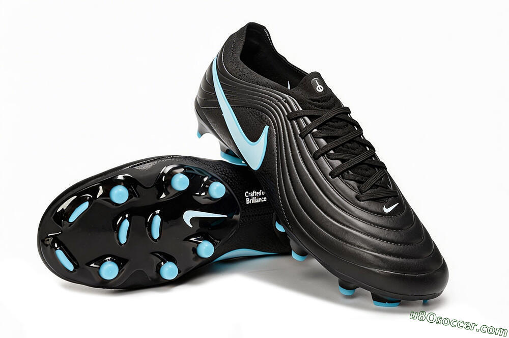 Nike Tiempo Legend 10 Elite FG Firm Ground Soccer Cleats - Black/Sky Blue/Sleek Black 4