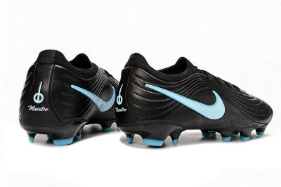 Nike Tiempo Legend 10 Elite FG Firm Ground Soccer Cleats - Black/Sky Blue/Sleek Black