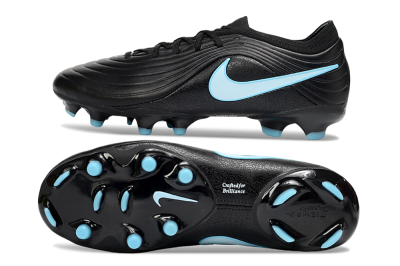 Nike Tiempo Legend 10 Elite FG Firm Ground Soccer Cleats - Black/Sky Blue/Sleek Black