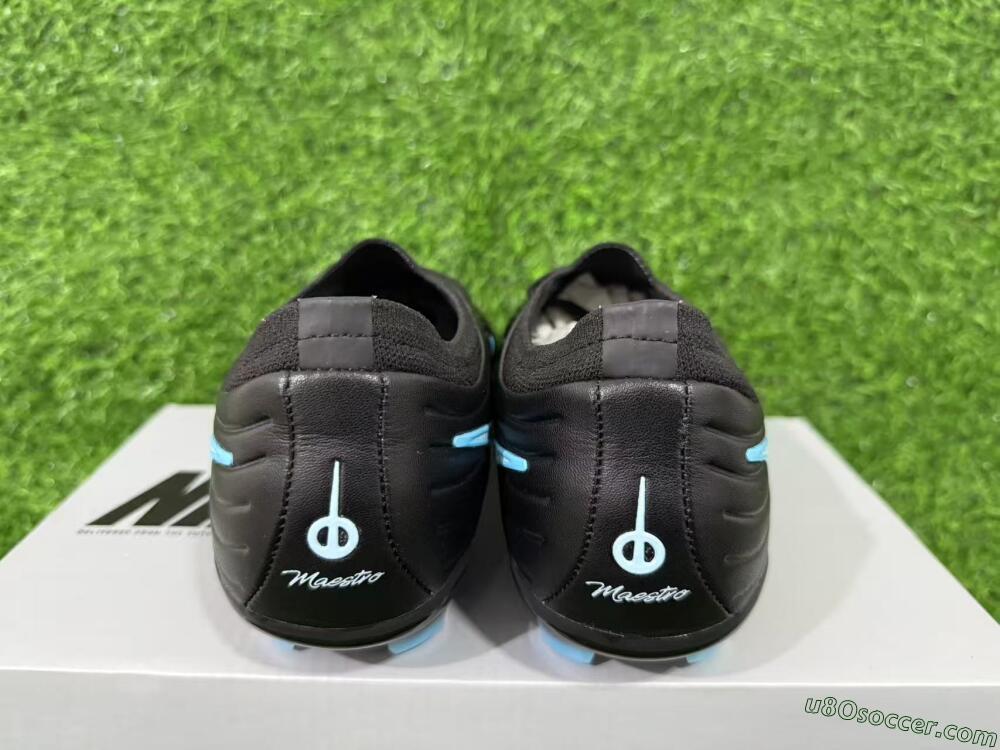 Nike Tiempo Legend 10 Elite FG Firm Ground Soccer Cleats - Black/Sky Blue/Sleek Black