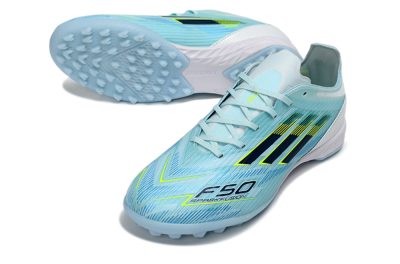 Adidas F50 Elite TF Artificial Turf Soccer Shoes - Blue/Neon Yellow/Sky Blue
