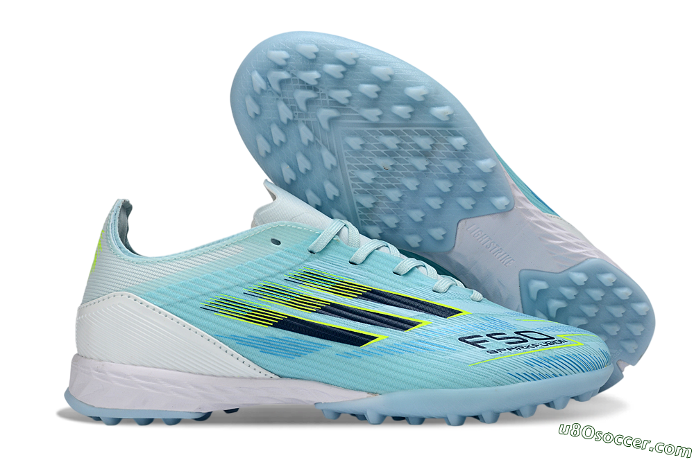 Adidas F50 Elite TF Artificial Turf Soccer Shoes - Blue/Neon Yellow/Sky Blue 1