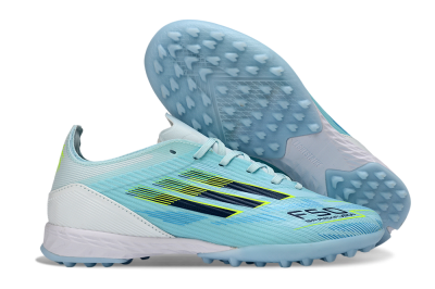 Adidas F50 Elite TF Artificial Turf Soccer Shoes - Blue/Neon Yellow/Sky Blue