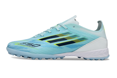 Adidas F50 Elite TF Artificial Turf Soccer Shoes - Blue/Neon Yellow/Sky Blue