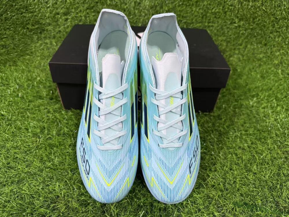 Adidas F50 Elite TF Artificial Turf Soccer Shoes - Blue/Neon Yellow/Sky Blue
