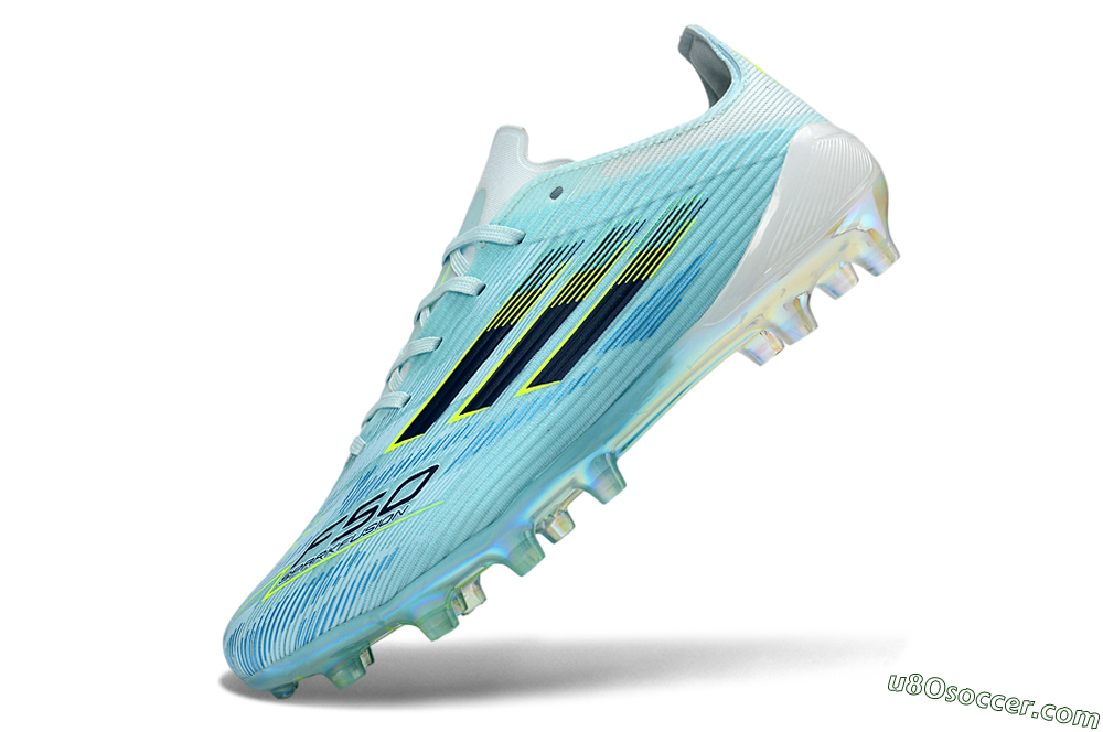 Adidas F50 Elite FG Firm Ground Soccer Cleats - Aqua/Neon Yellow/White 6
