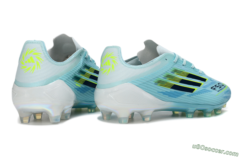 Adidas F50 Elite FG Firm Ground Soccer Cleats - Aqua/Neon Yellow/White 7
