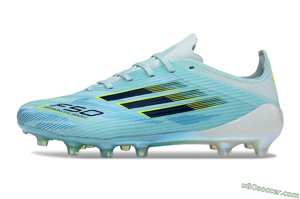 Adidas F50 Elite FG Firm Ground Soccer Cleats - Aqua/Neon Yellow/White 2