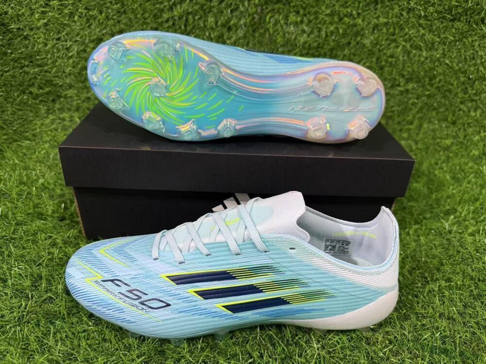 Adidas F50 Elite FG Firm Ground Soccer Cleats - Aqua/Neon Yellow/White