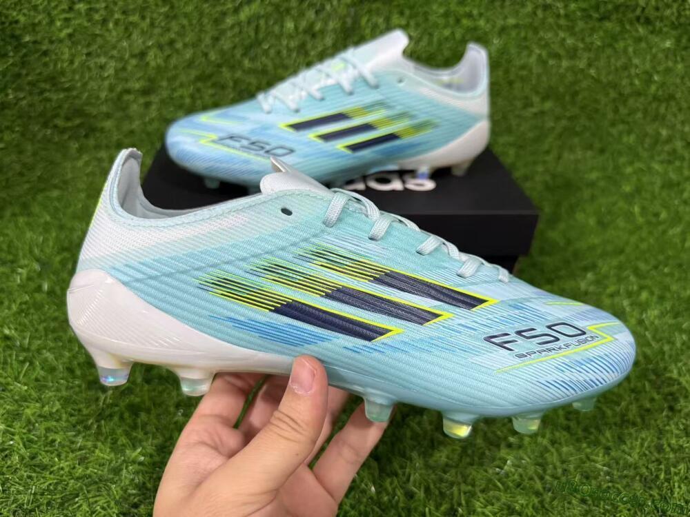 Adidas F50 Elite FG Firm Ground Soccer Cleats - Aqua/Neon Yellow/White