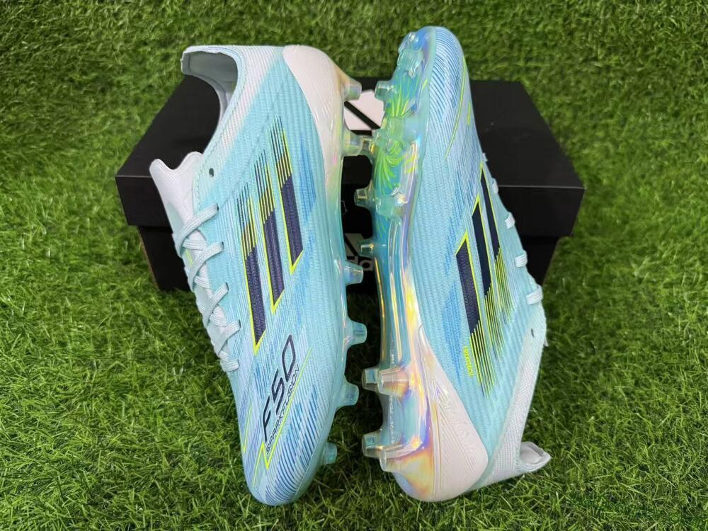 Adidas F50 Elite FG Firm Ground Soccer Cleats - Aqua/Neon Yellow/White