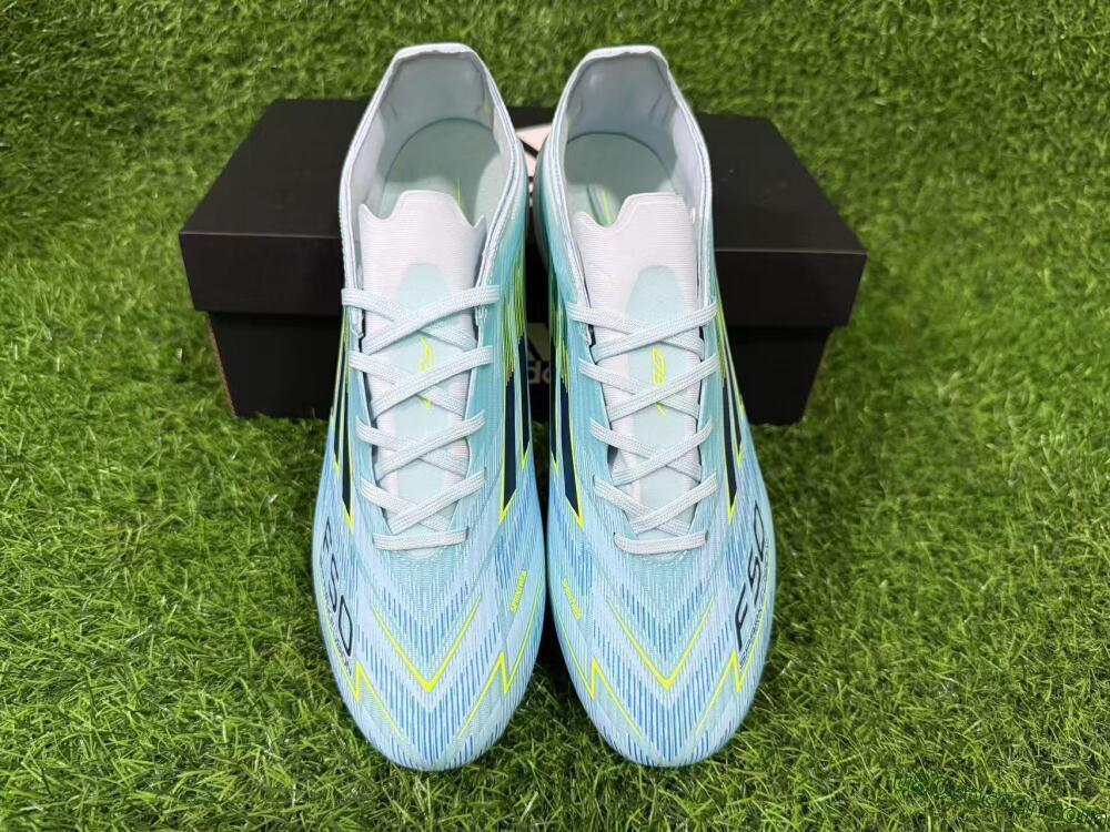Adidas F50 Elite FG Firm Ground Soccer Cleats - Aqua/Neon Yellow/White
