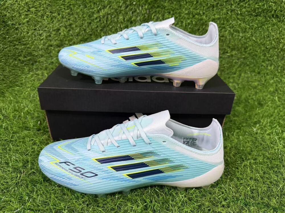 Adidas F50 Elite FG Firm Ground Soccer Cleats - Aqua/Neon Yellow/White