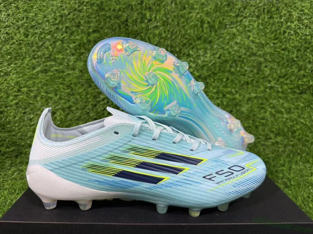 Adidas F50 Elite FG Firm Ground Soccer Cleats - Aqua/Neon Yellow/White
