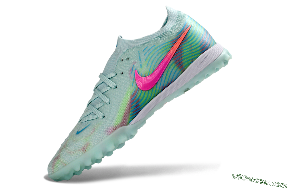Nike Phantom GX 2 Elite TF Artificial Turf Soccer Shoes - Aqua/Mint Breeze/Pink Fusion 5