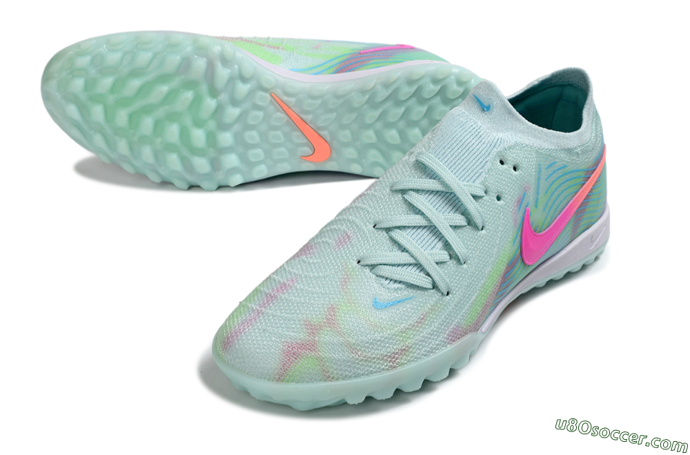Nike Phantom GX 2 Elite TF Artificial Turf Soccer Shoes - Aqua/Mint Breeze/Pink Fusion 3
