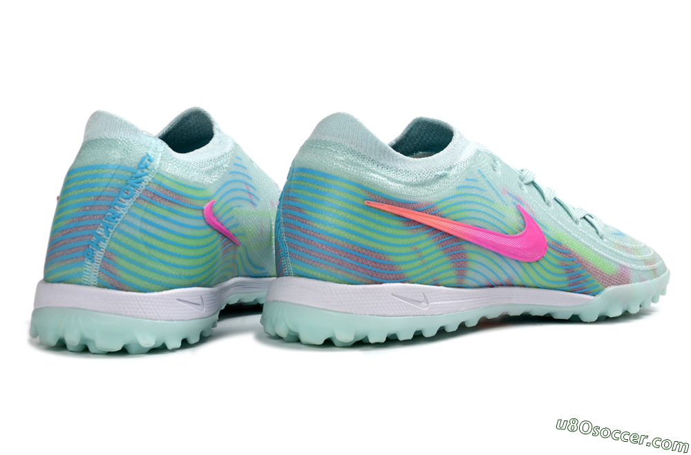 Nike Phantom GX 2 Elite TF Artificial Turf Soccer Shoes - Aqua/Mint Breeze/Pink Fusion 6