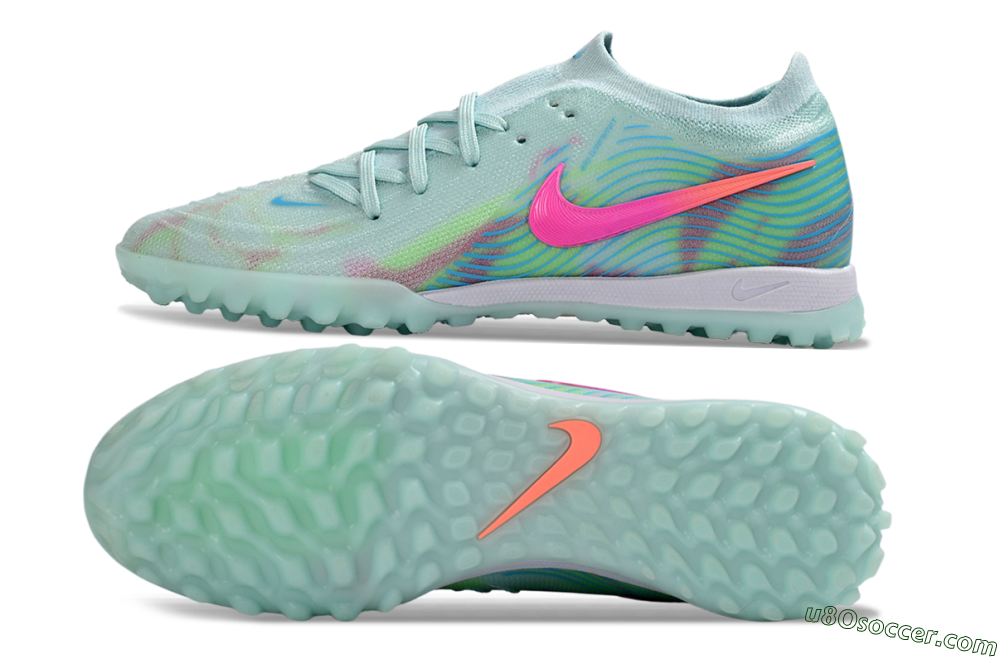 Nike Phantom GX 2 Elite TF Artificial Turf Soccer Shoes - Aqua/Mint Breeze/Pink Fusion 0