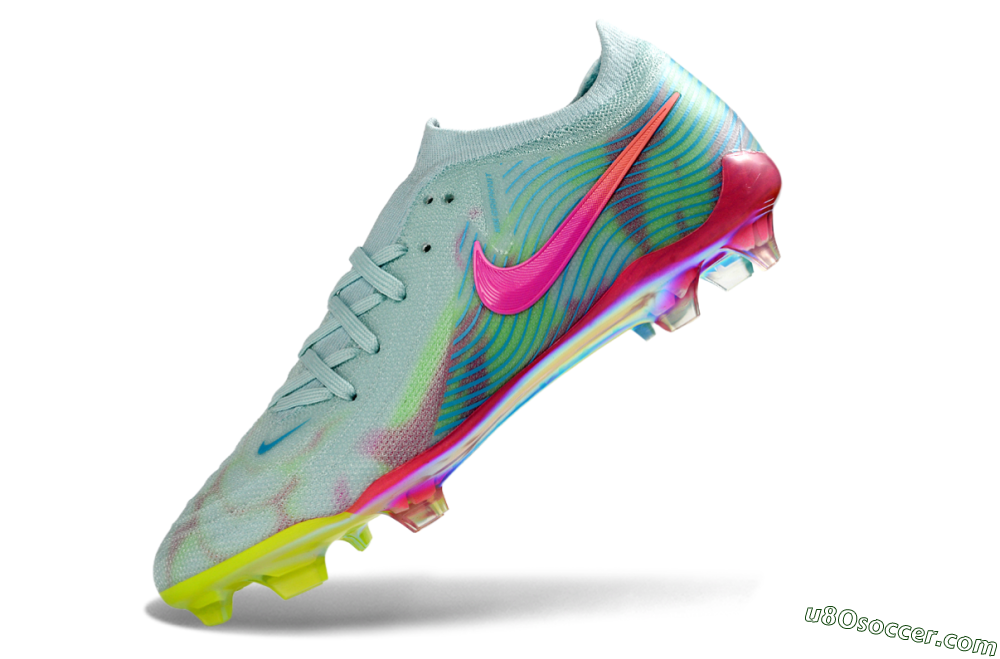 Nike Phantom GX 2 Elite FG Firm Ground Soccer Cleats - Aqua/Neon Pink/Volt Yellow 5