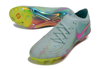 Nike Phantom GX 2 Elite FG Firm Ground Soccer Cleats - Aqua/Neon Pink/Volt Yellow